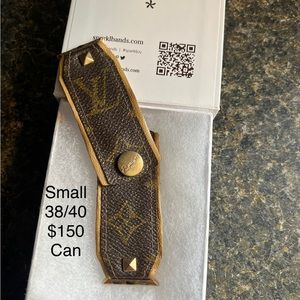 SPARKL band (USA upcycled store) Apple Watch 38/40 size small from Auth LV bag
